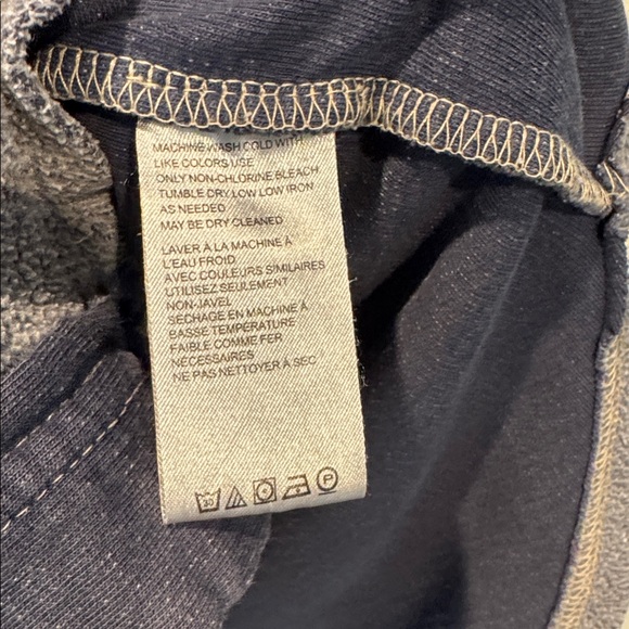 Free People oversized Inside-Out Blue and Gray Button-Up Jacket - Picture 5 of 6